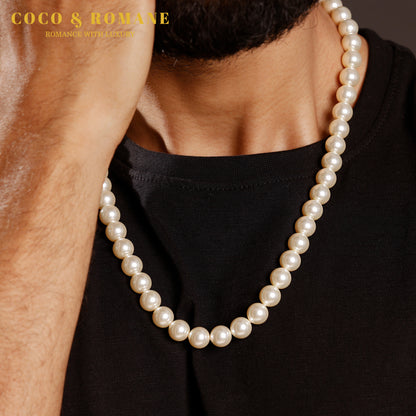 CRYSTAL CREAM PEARL NECKLACE