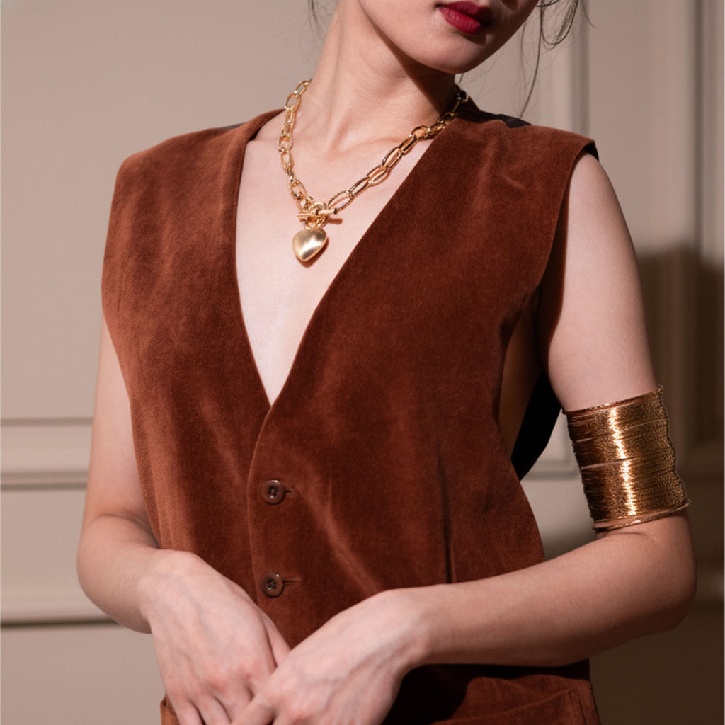 Anti-Tarnish Gold Wire Cuff Bracelet