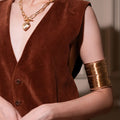 Anti-Tarnish Gold Wire Cuff Bracelet