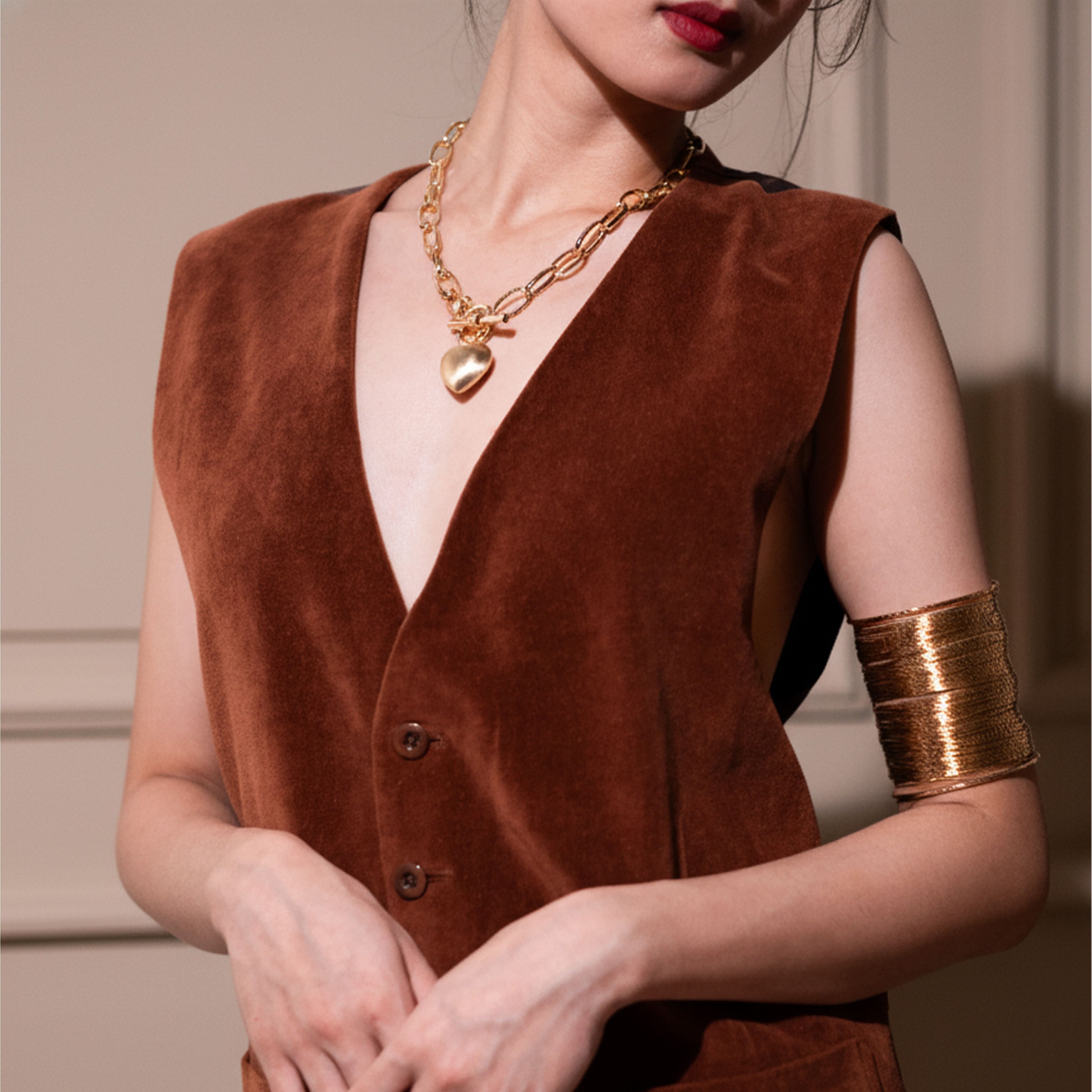 Anti-Tarnish Gold Wire Cuff Bracelet