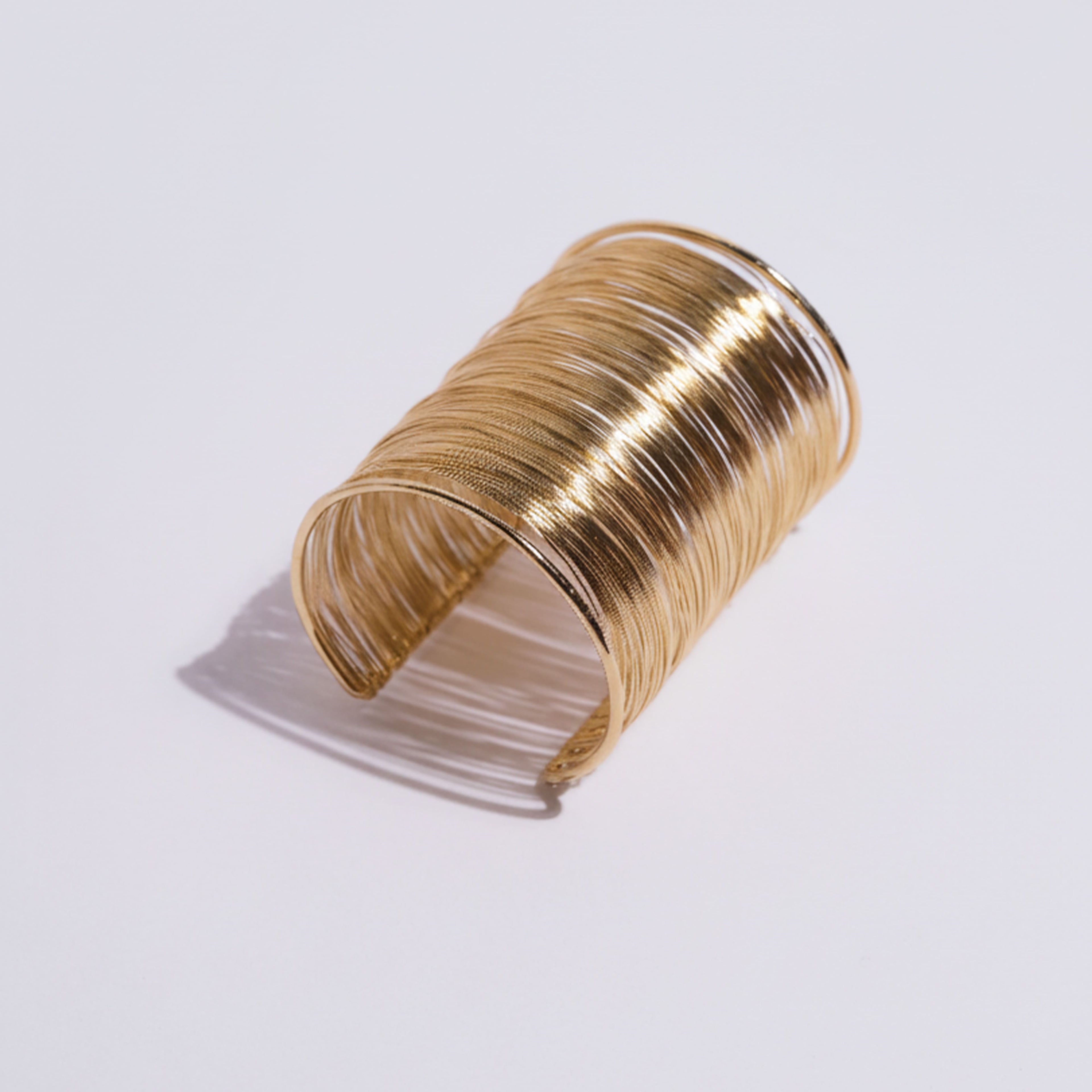 Anti-Tarnish Gold Wire Cuff Bracelet