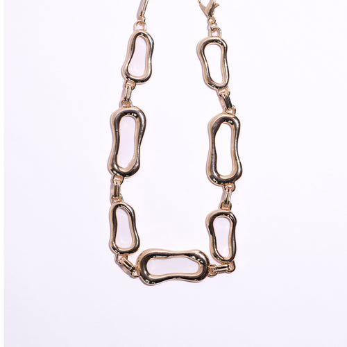 Anti-tarnish Gold molten necklace