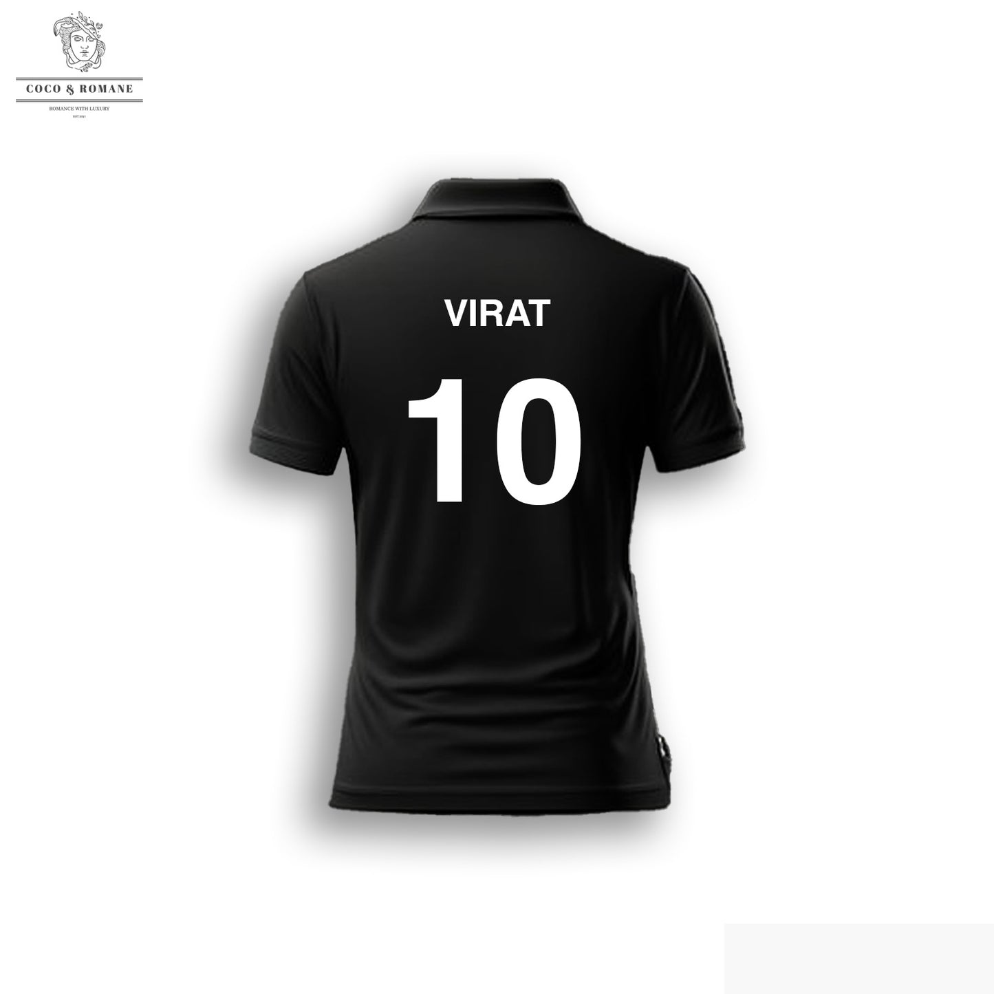 Customised Name Limited Edition Polo T-Shirt (Black/White)