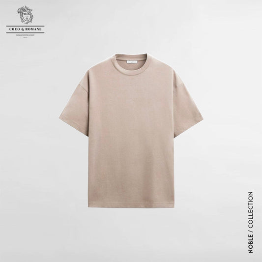 Oversized Luxe Tee - Beige