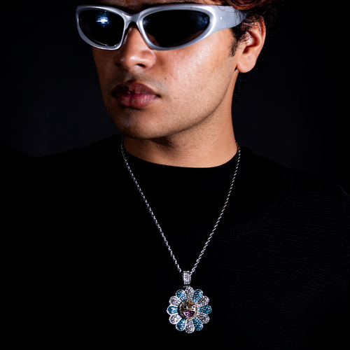 Blue Iced Pendant