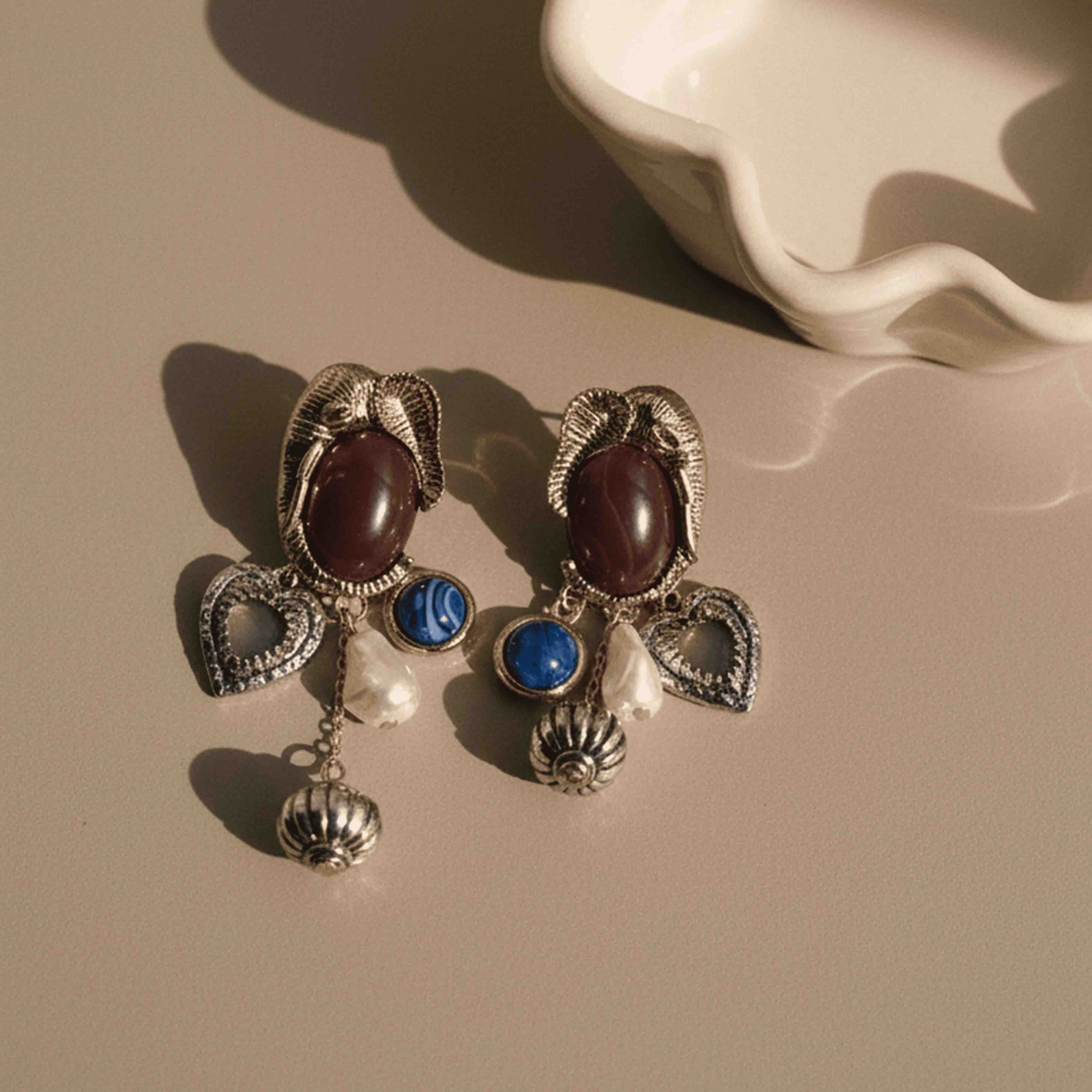 Bohemian Heart Drop Earrings