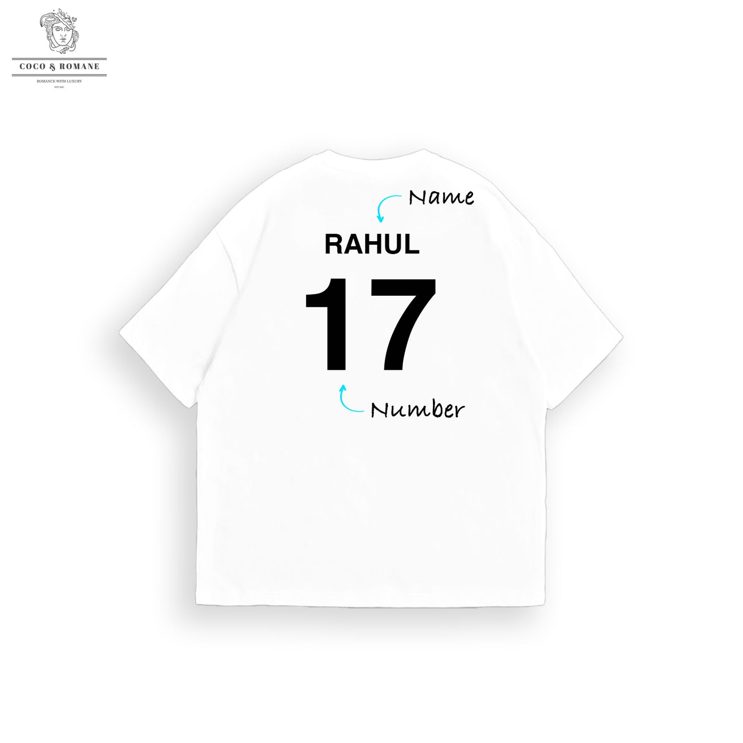 Personalised Name Limited Edition Oversize T-Shirt (Black/White)