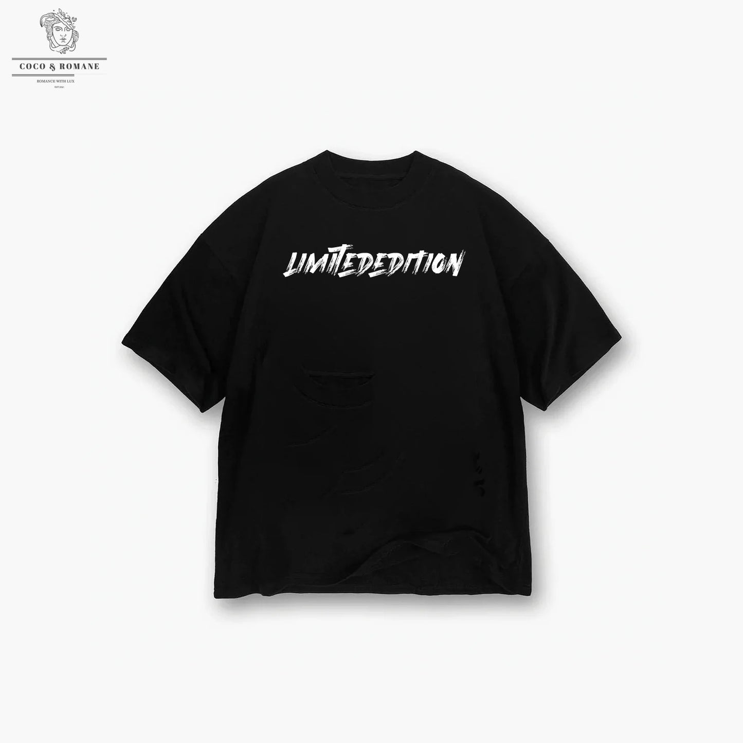 Personalised Name Limited Edition Oversize T-Shirt (Black/White)