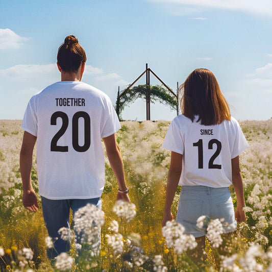 Together Since Customised Date Couple T-Shirt