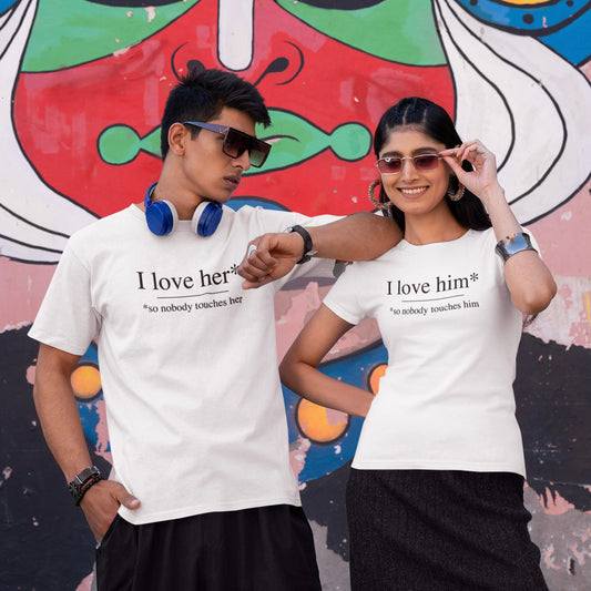 Him Her Couple T-Shirt