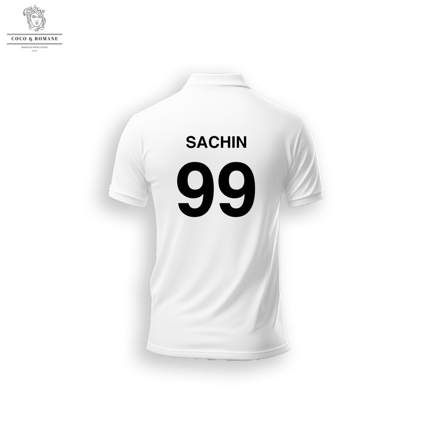 Customised Name Limited Edition Polo T-Shirt (Black/White)