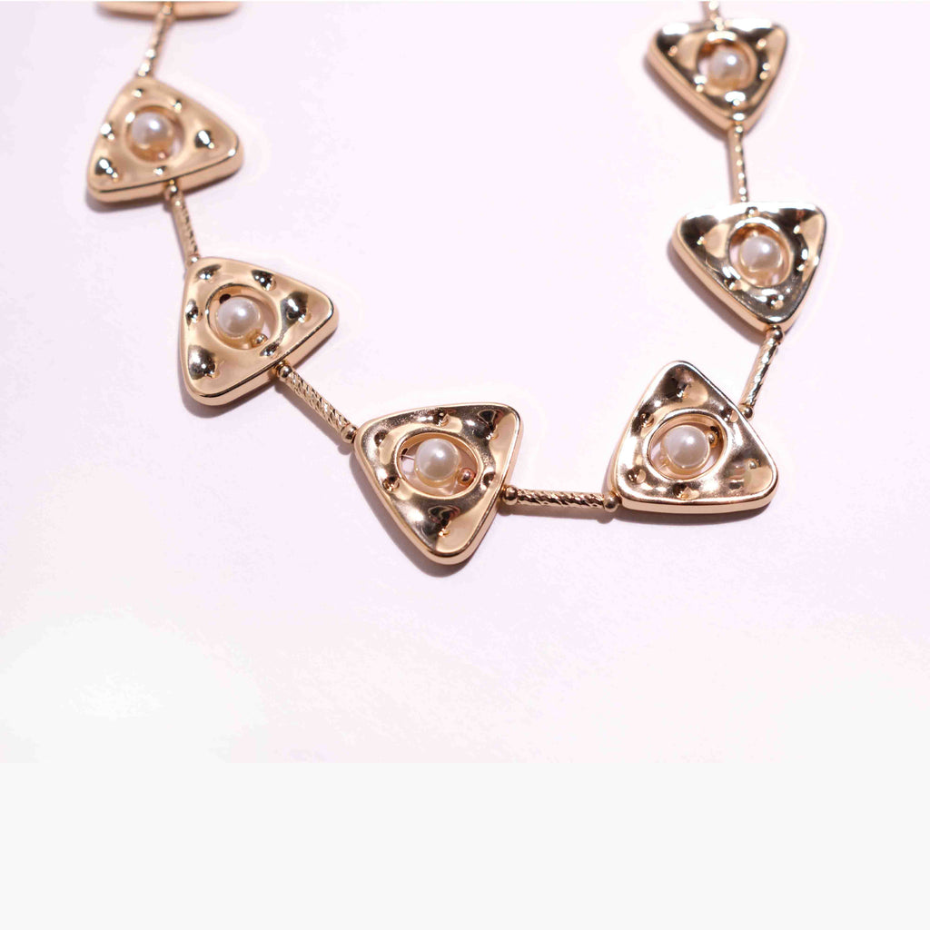 Aurelia Pearl Geometry Necklace
