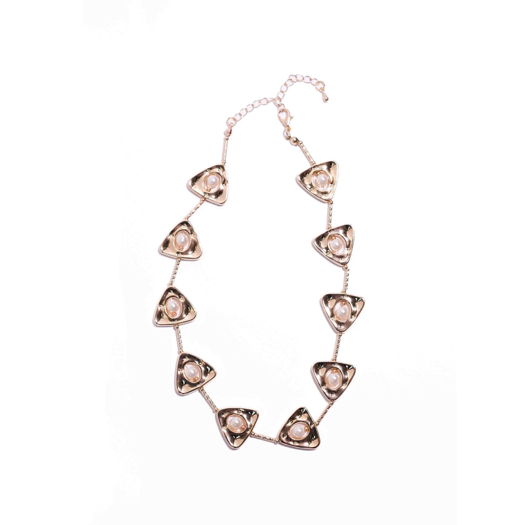 Aurelia Pearl Geometry Necklace