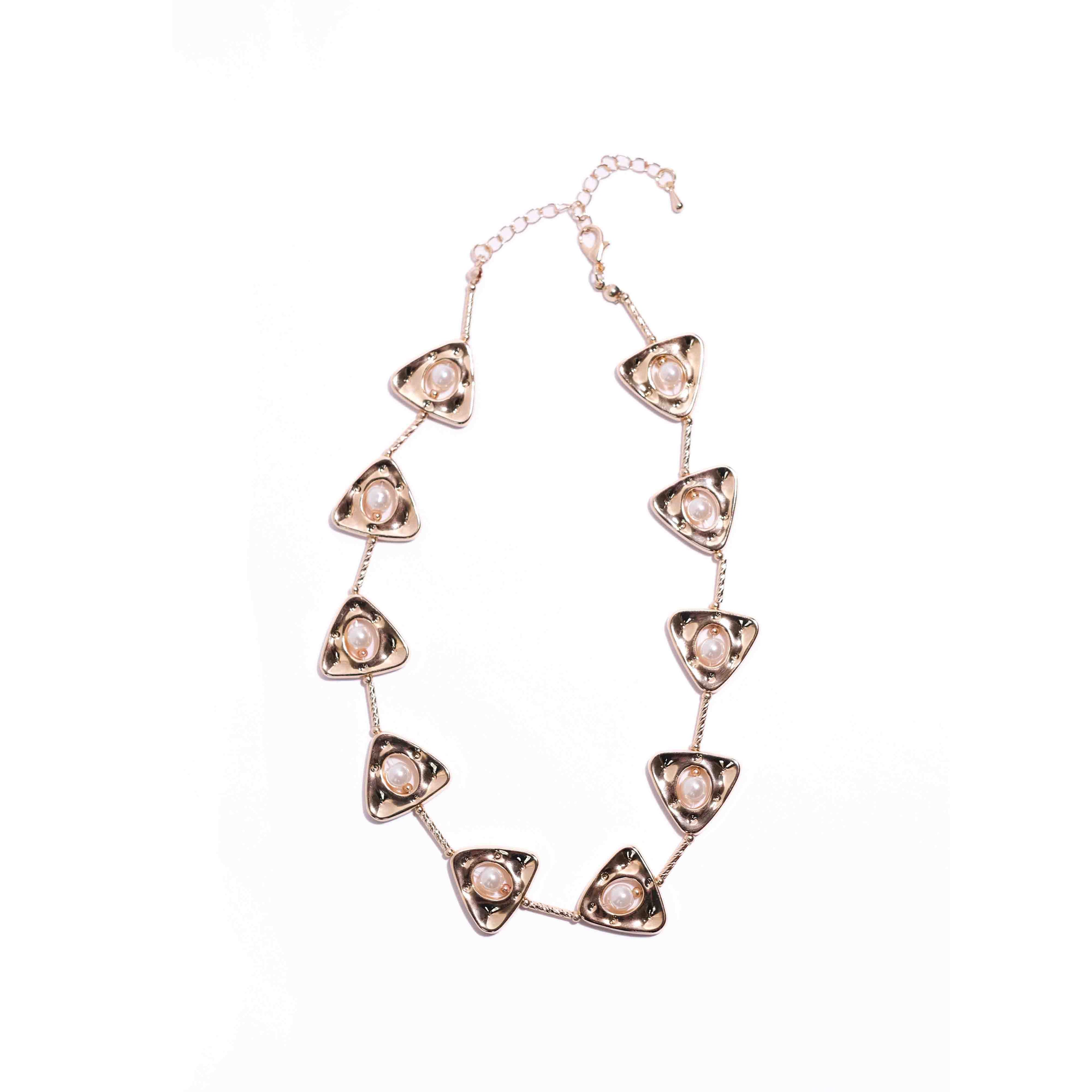 Aurelia Pearl Geometry Necklace
