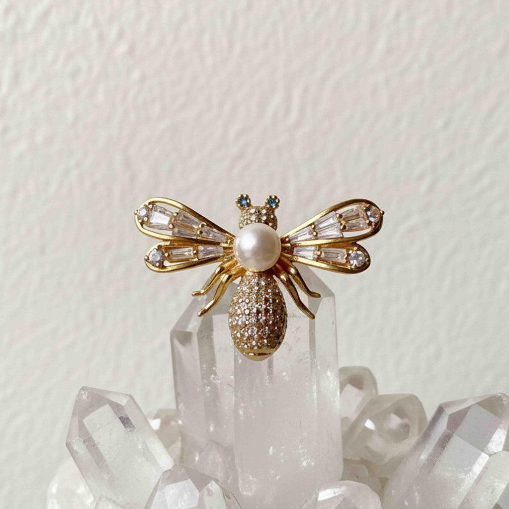 Crystal Bee Brooch