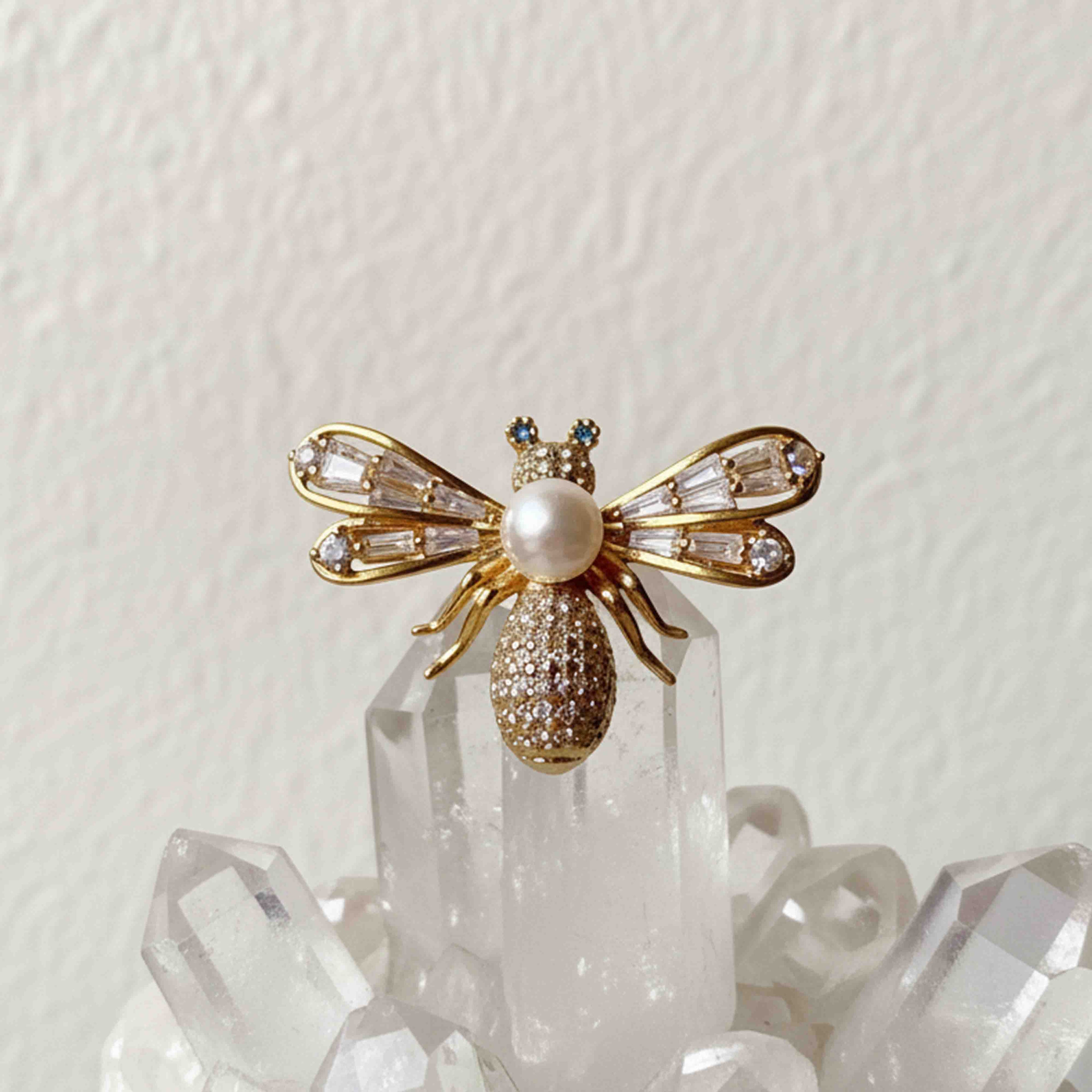 Crystal Bee Brooch