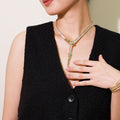 Golden Serpent Wrap Y-Necklace