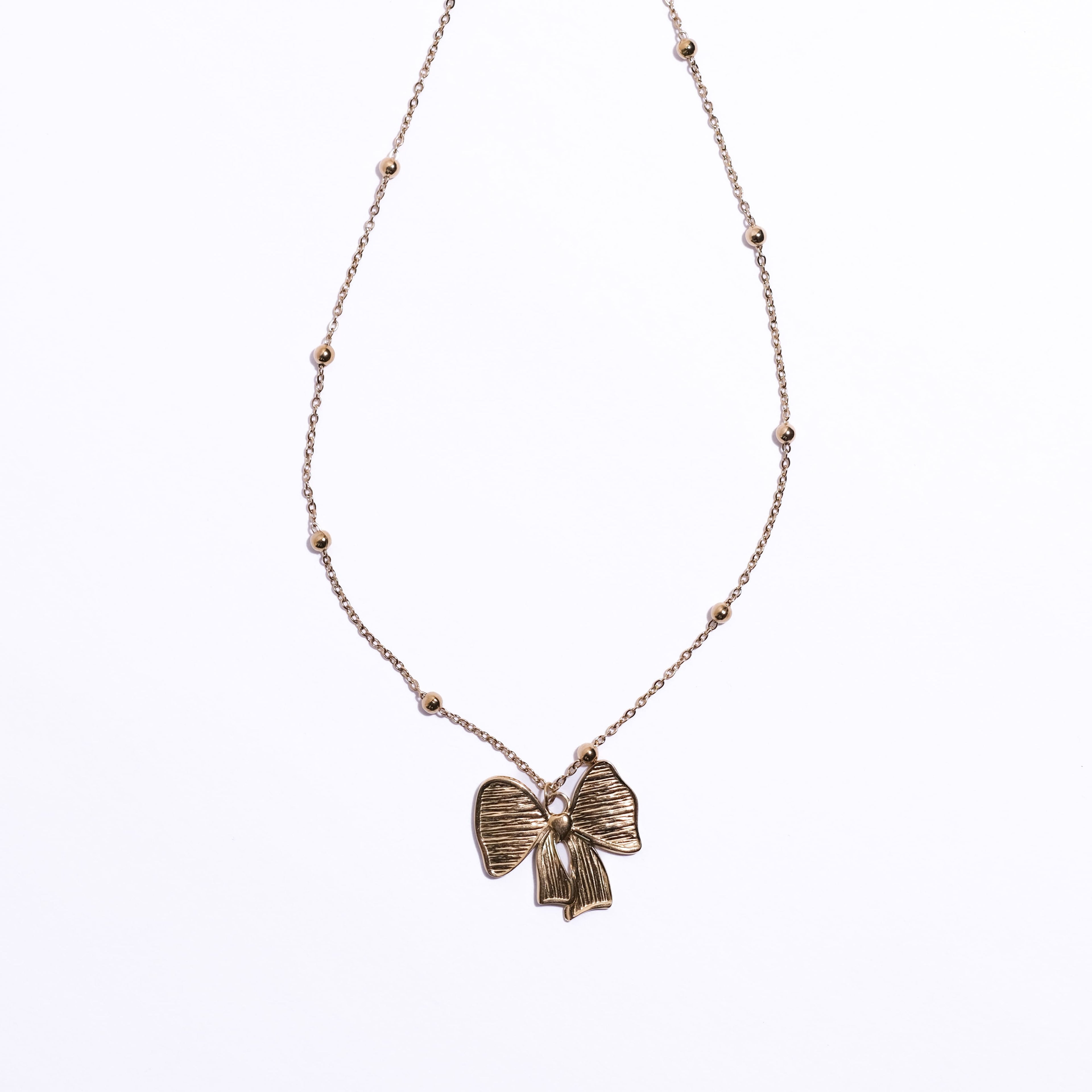 Golden Bow Necklace