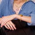 Golden Sphere Crystal Bracelet