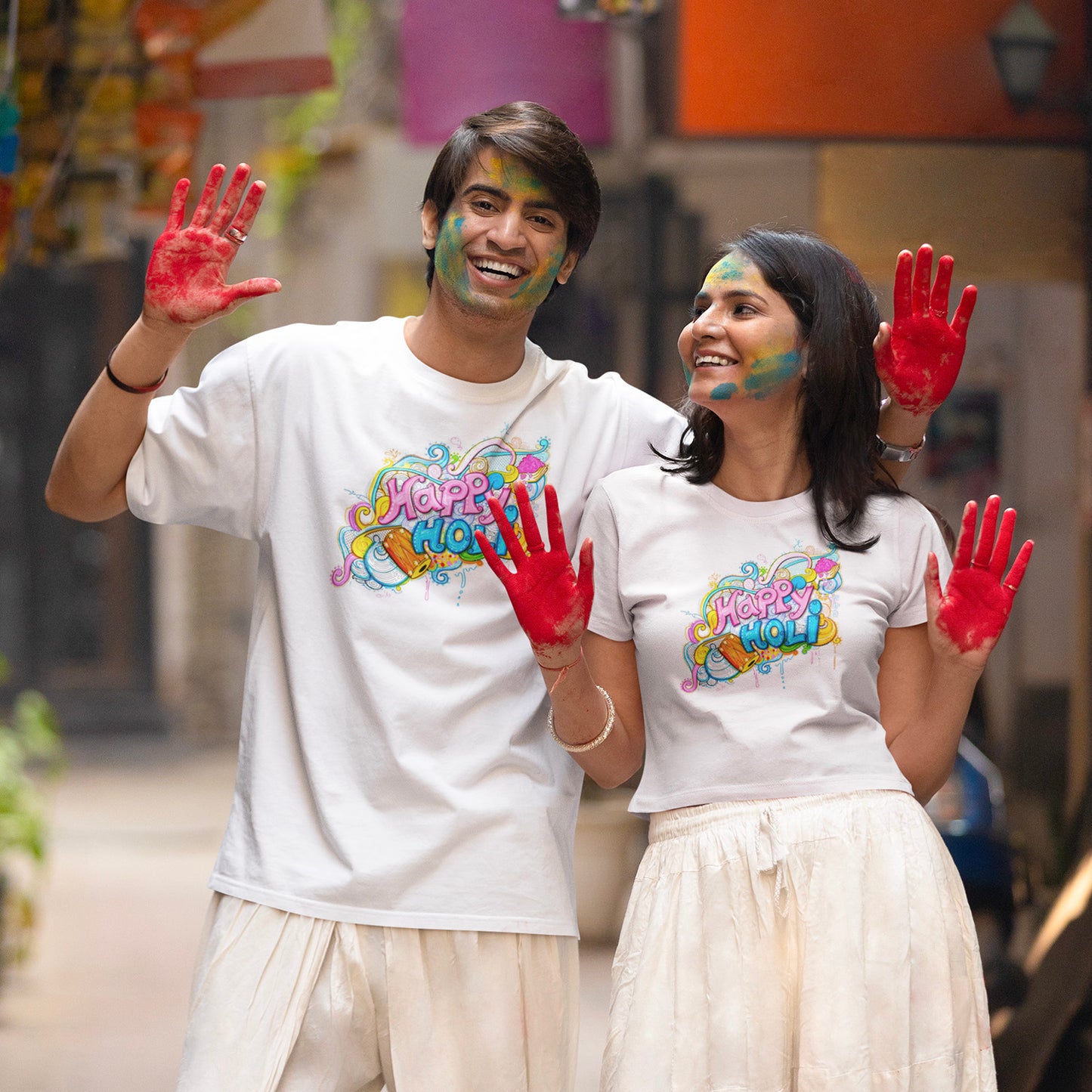 Holi Couple T-Shirt