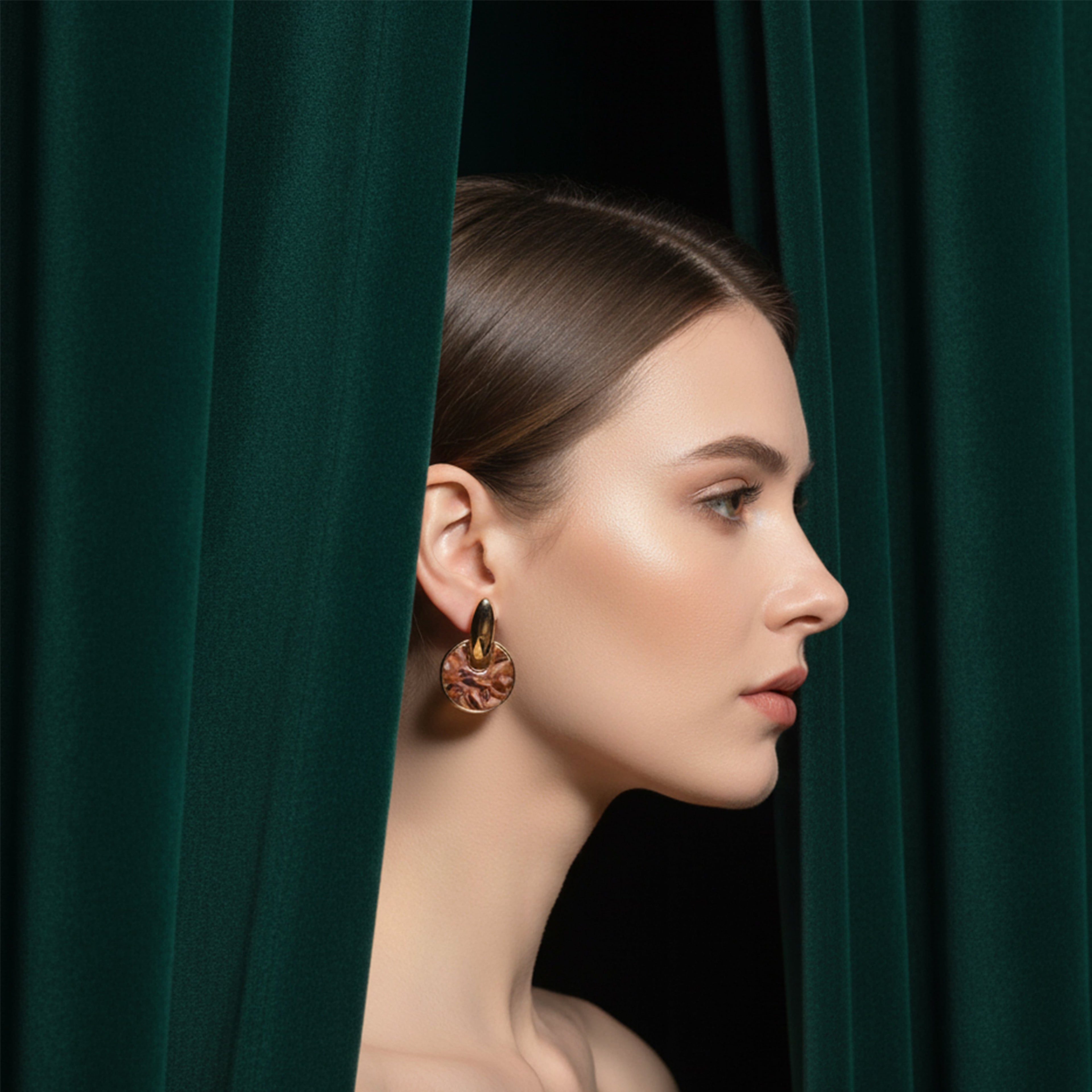 Mocha Swirl Resin Earrings