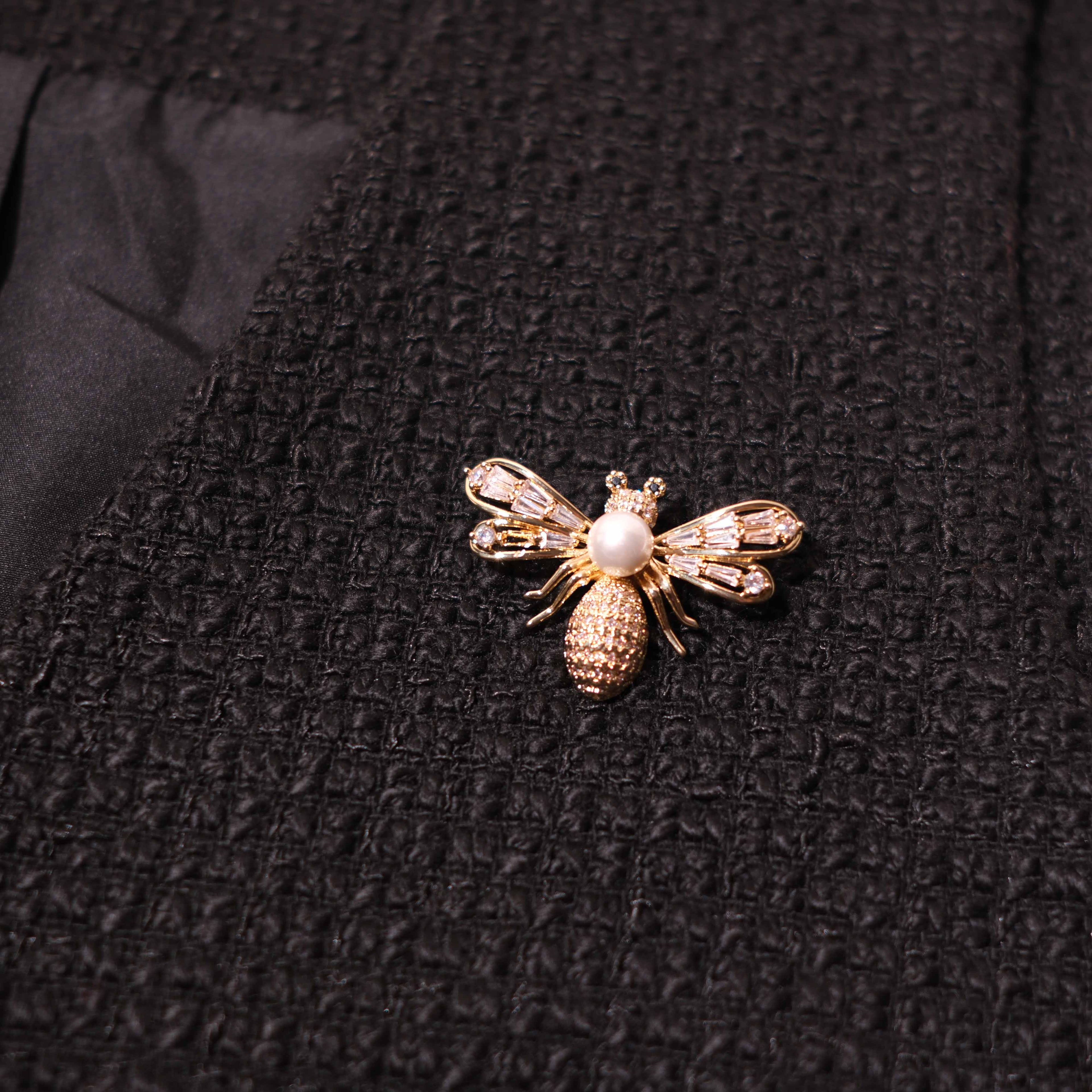 Queen Bee Crystal Brooch