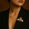 Regal Pearl Bee Brooch
