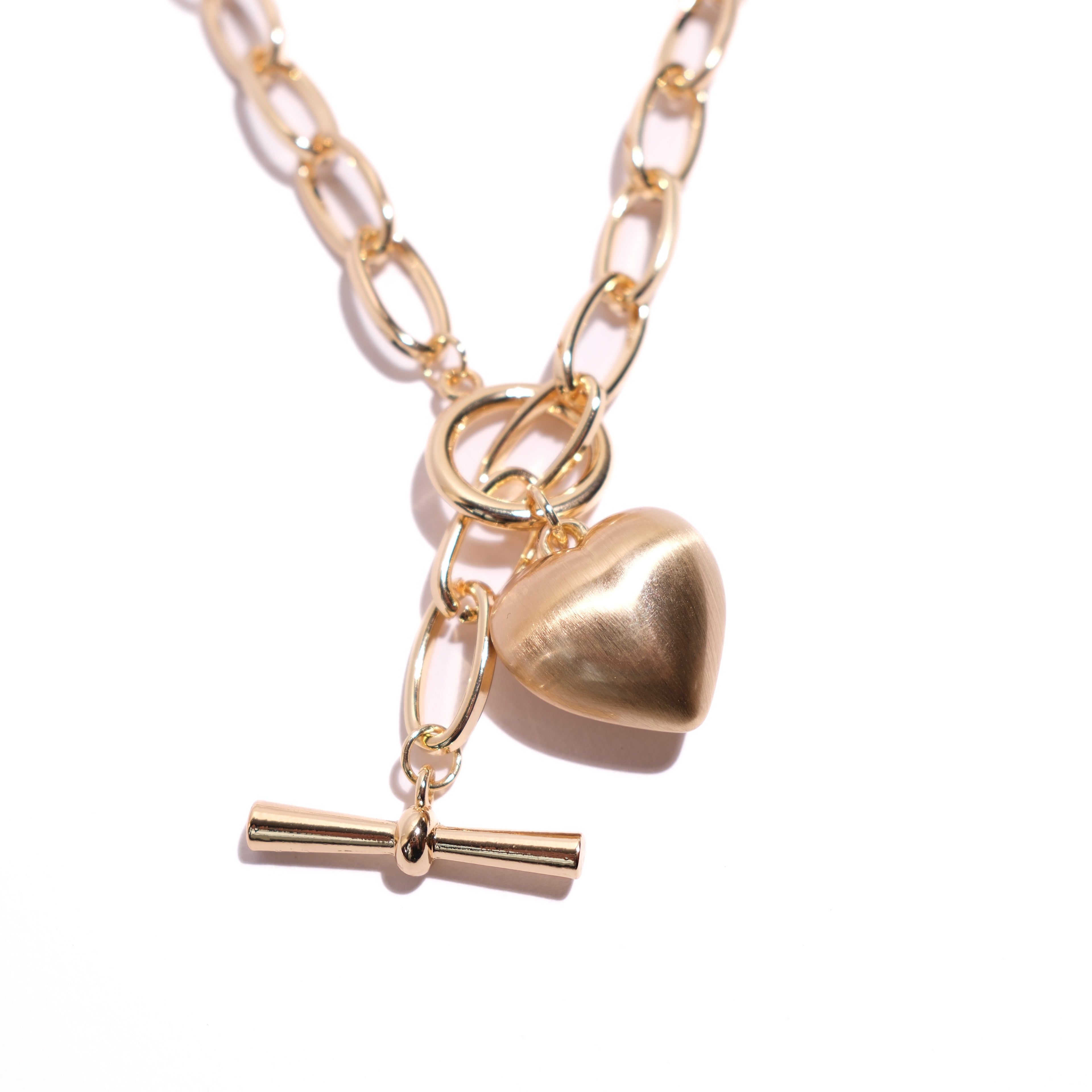 Romane Bold Heart Charm Necklace