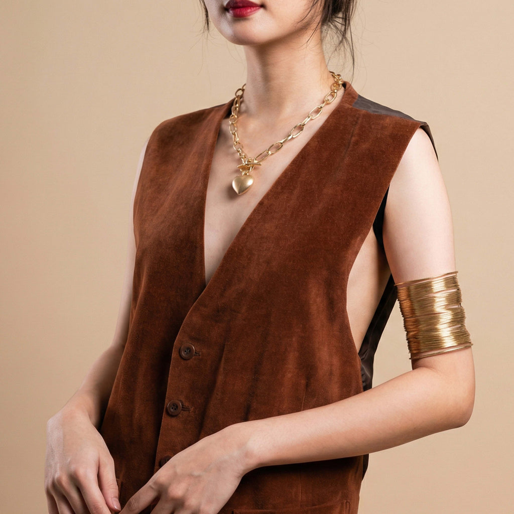 Romane Bold Heart Charm Necklace