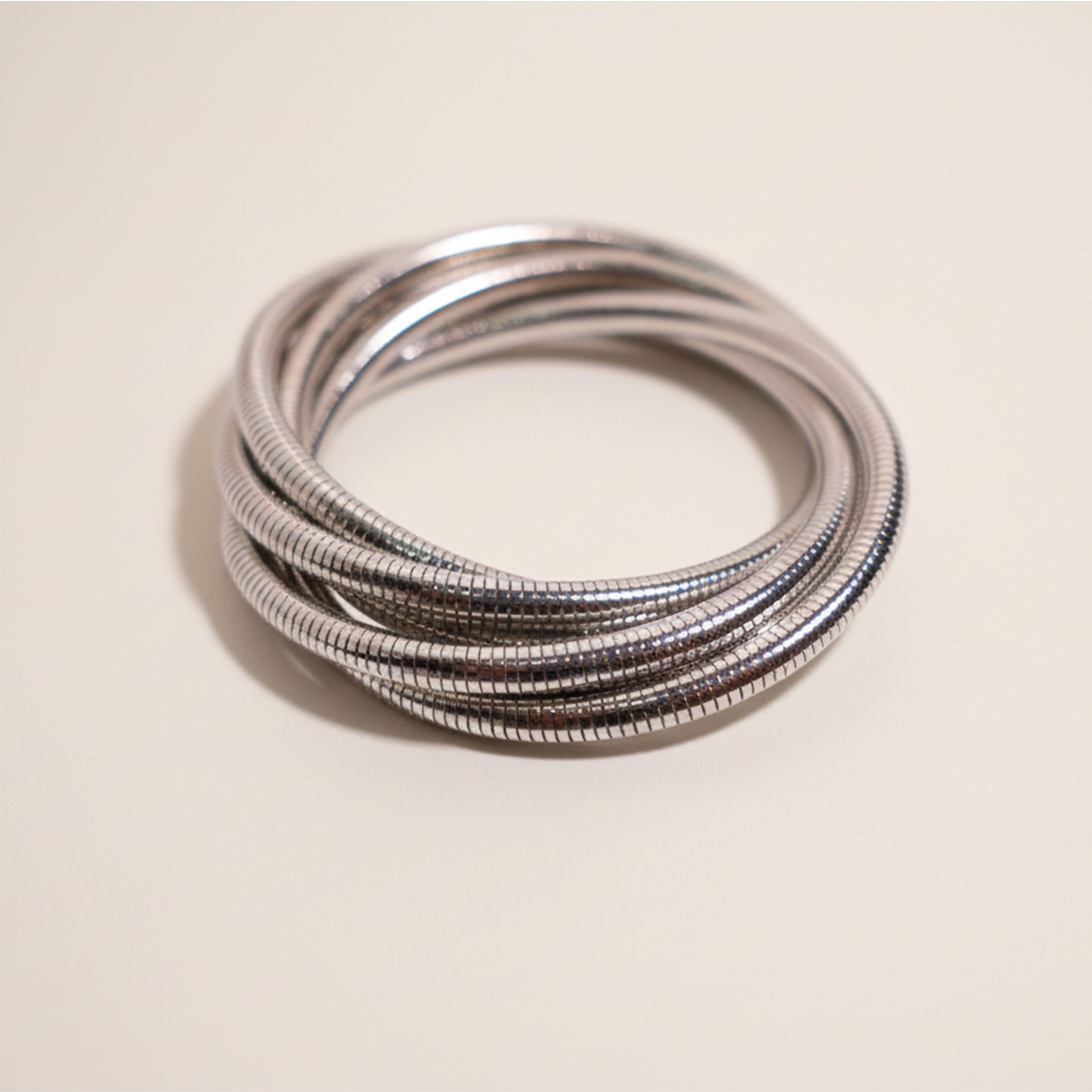 Silver Multi-Loop Bangles