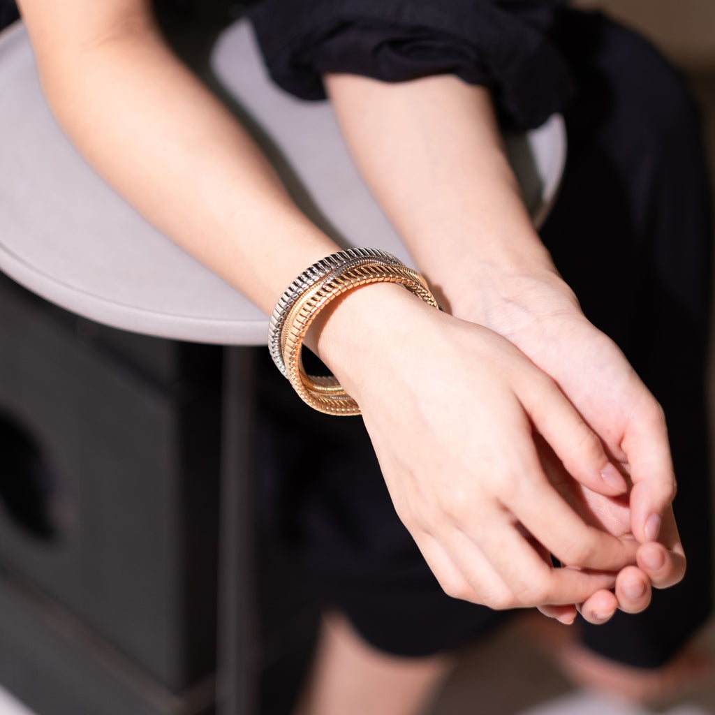 Silver and Gold Wrap Bracelet