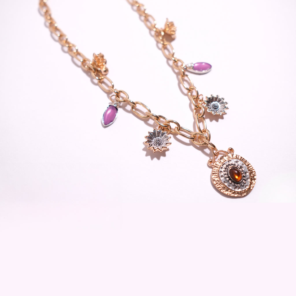 Solara Charm Layered Necklace