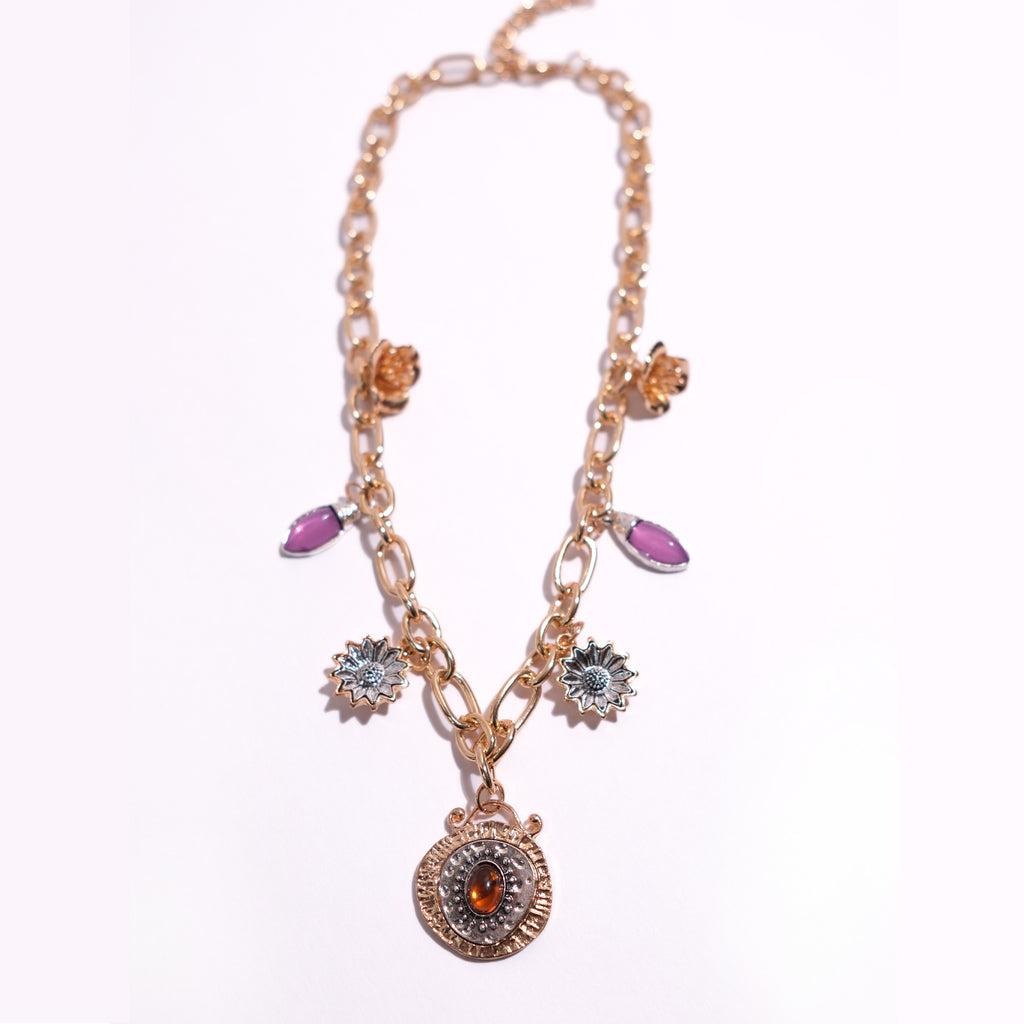 Solara Charm Layered Necklace