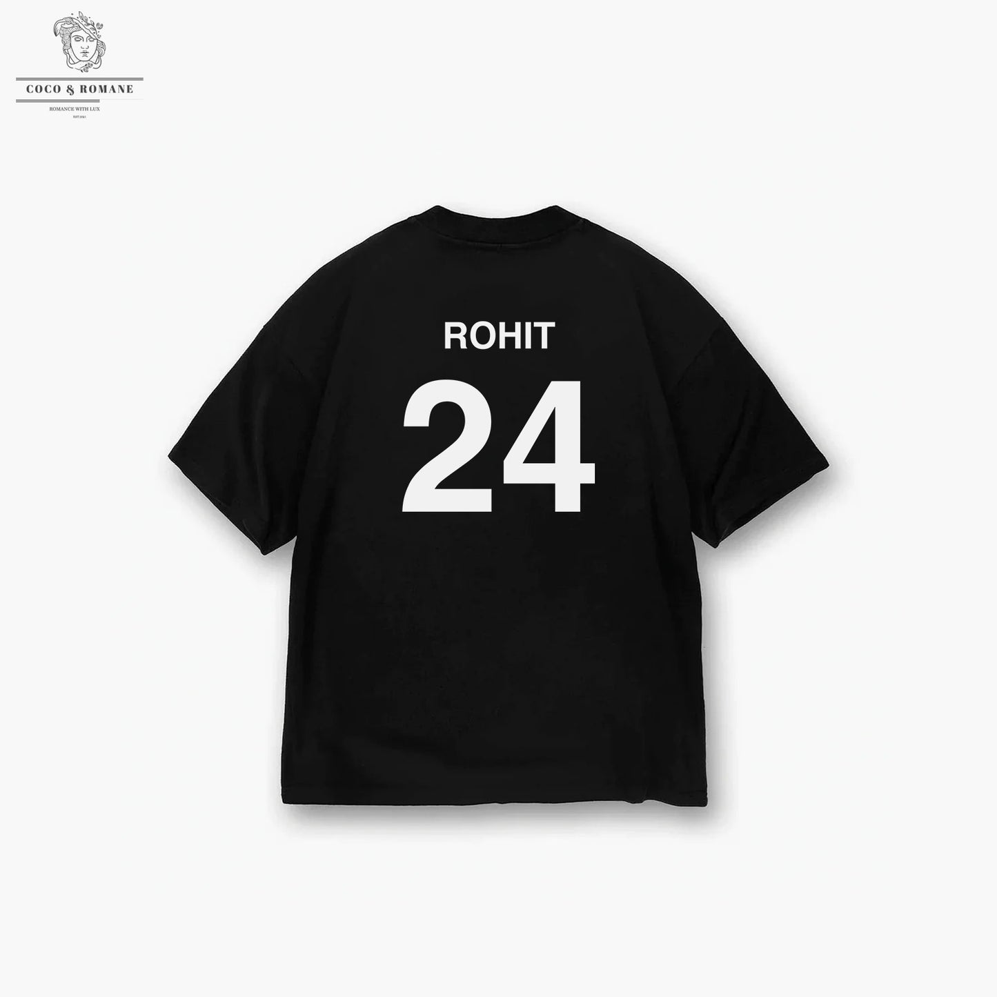 Personalised Name Limited Edition Oversize T-Shirt (Black/White)