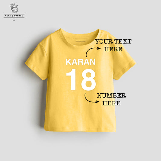 Personalised Baby T-shirt (0-4 Yrs) - Yellow