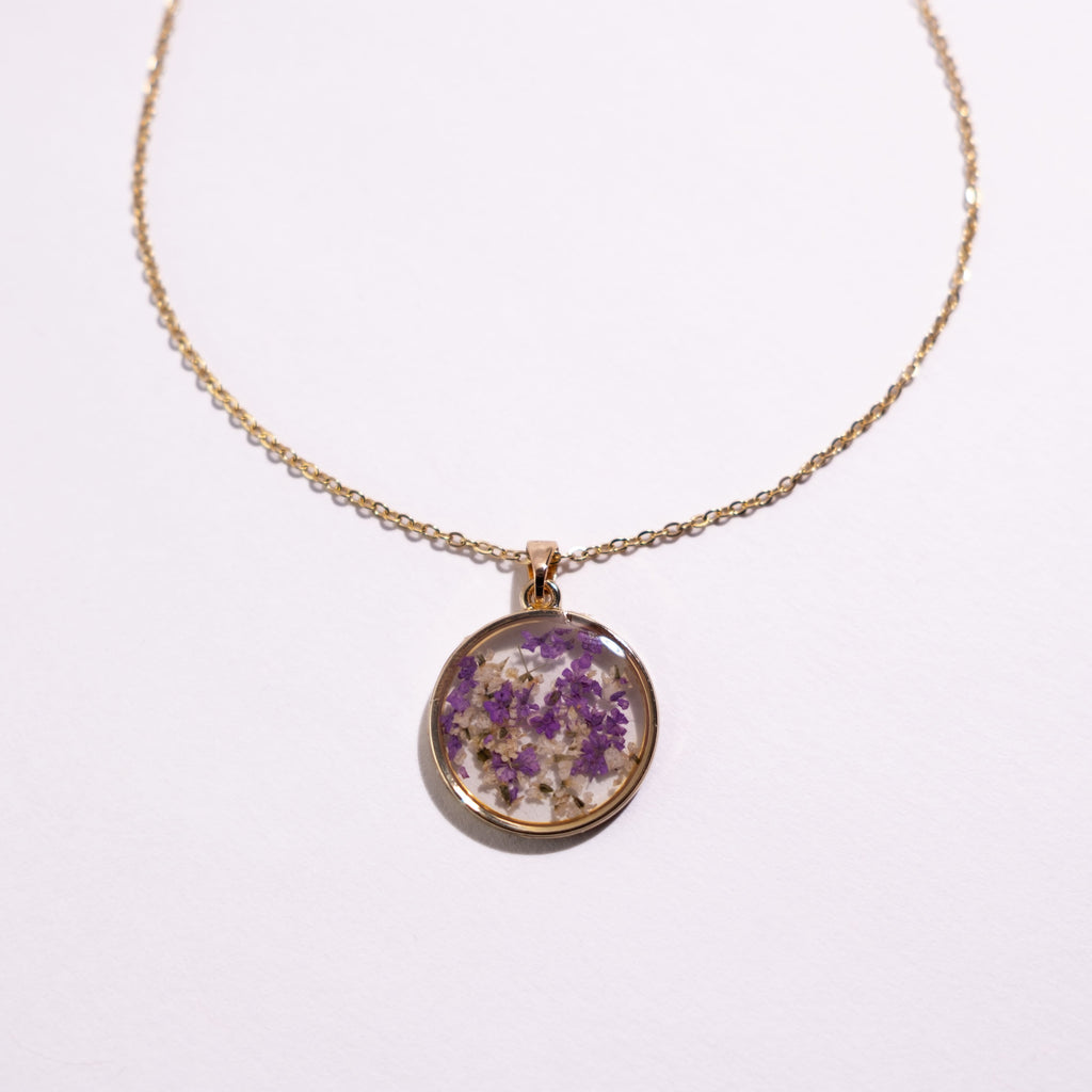 Wild Lavender Resin Necklace
