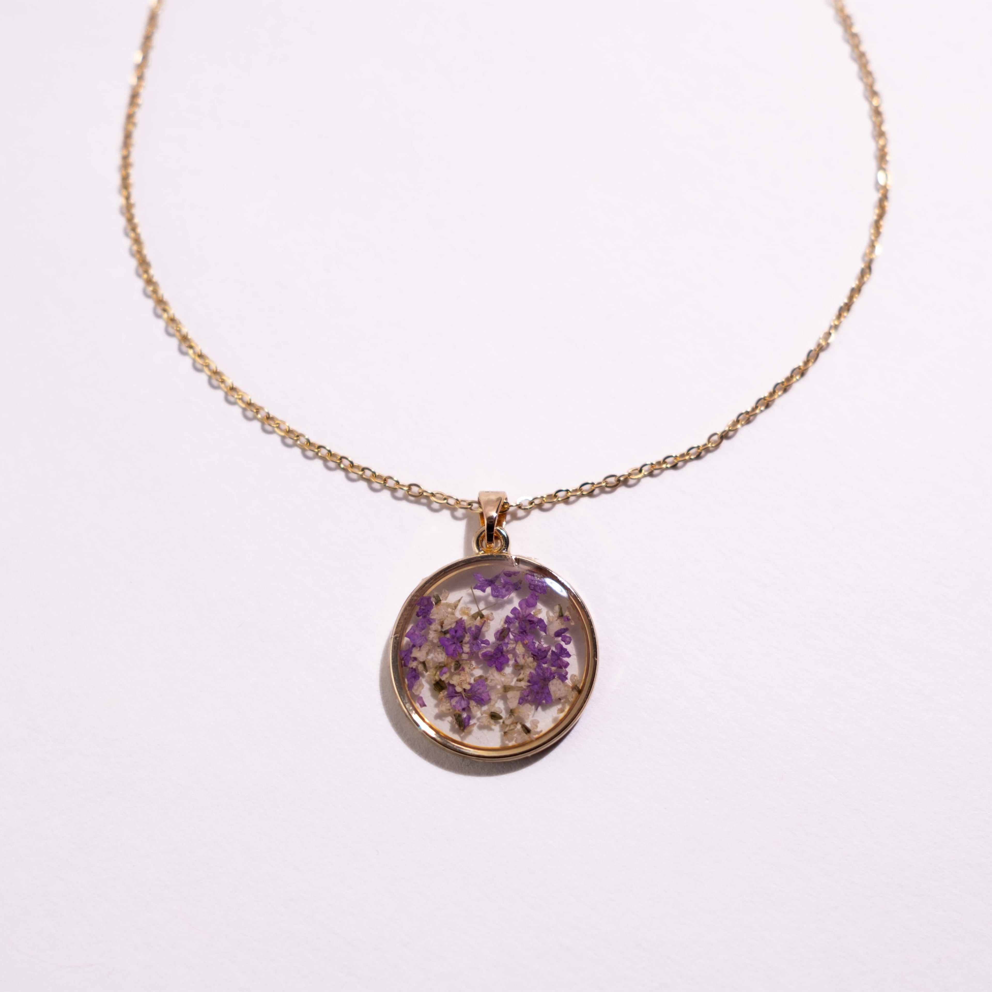 Wild Lavender Resin Necklace