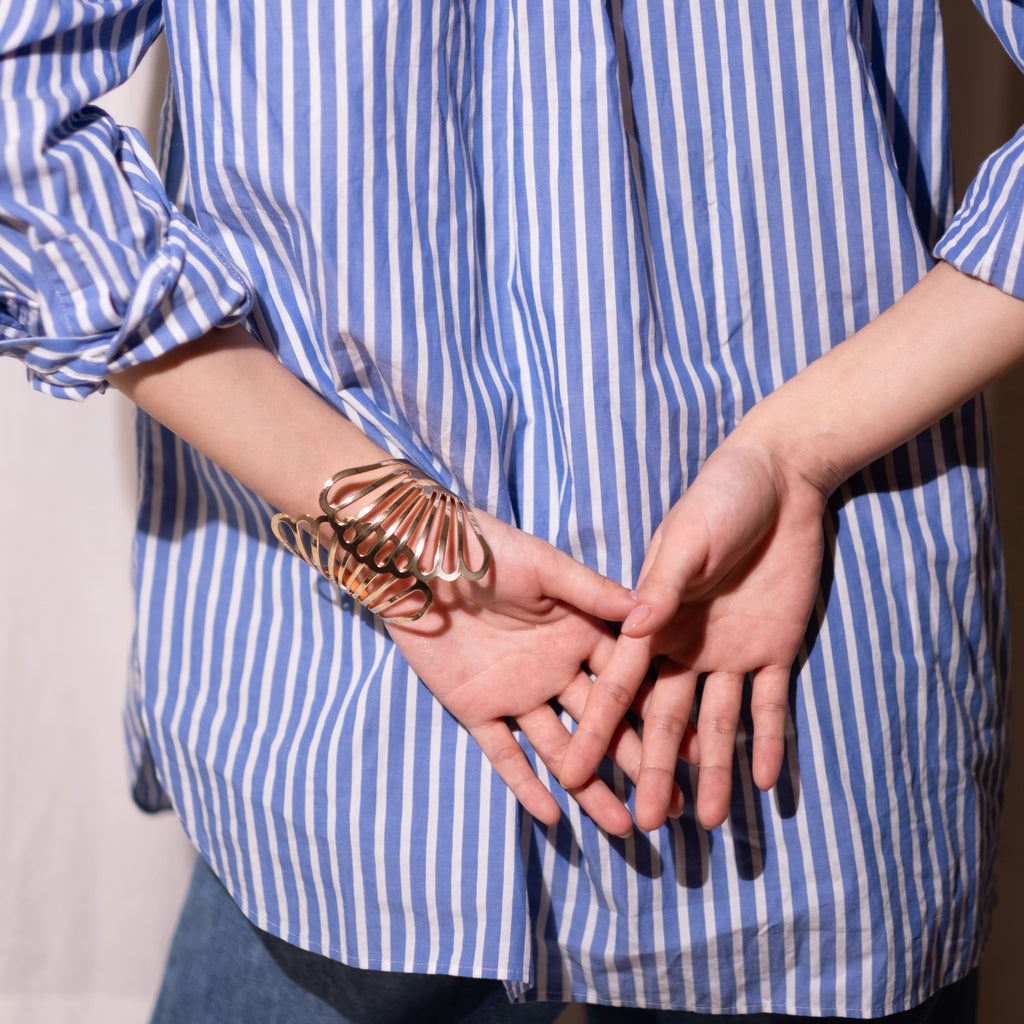 Women's Gold Cutout Cuff Bracelet