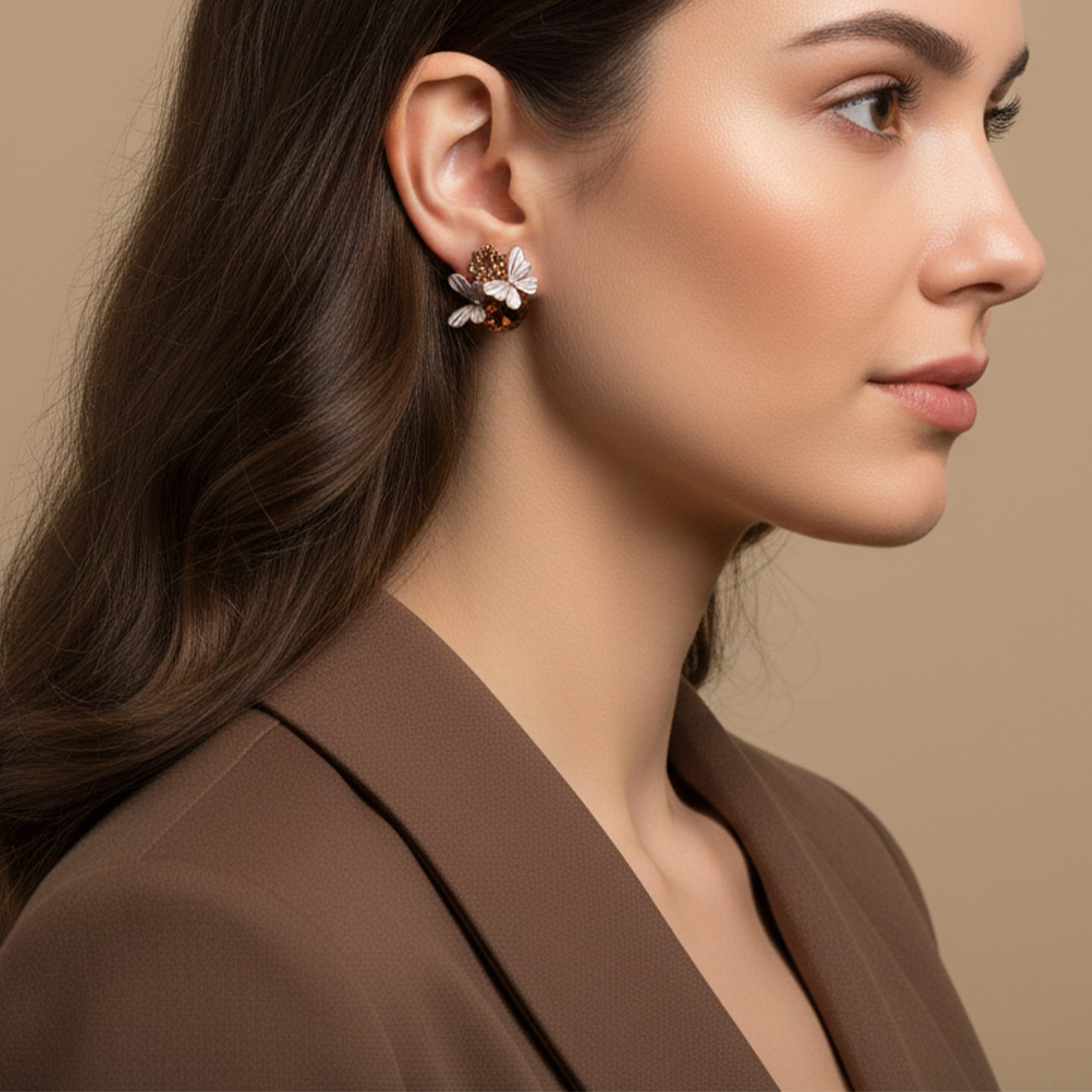 Fairy Brown Stone Earrings