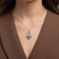 Morning Glory Petals Resin Necklace