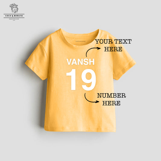 Personalised Baby T-shirt (0-4 Yrs) - Mustard