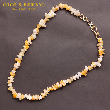 CITRINE CHIP BEADS NECKLACE