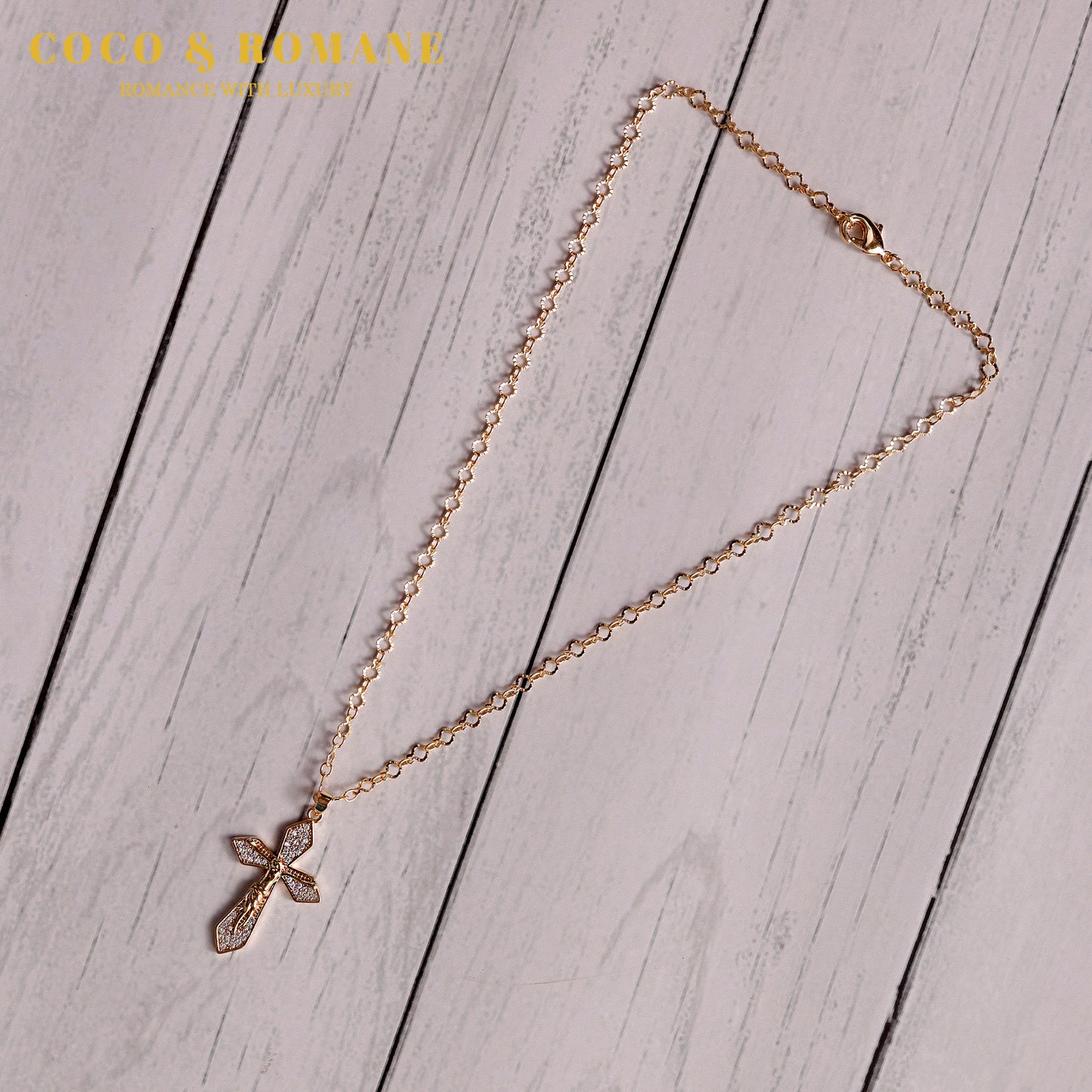 22KT GOLD CROSS JESUS PENDANT