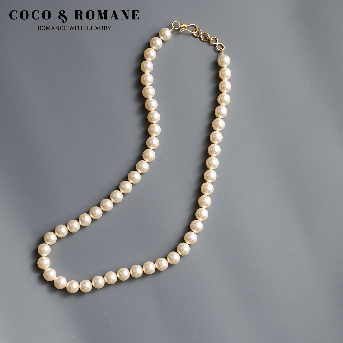 CRYSTAL CREAM PEARL NECKLACE